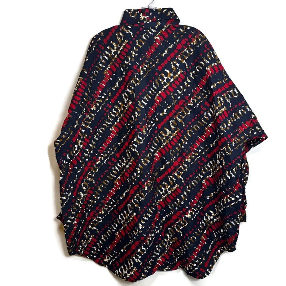 Grass-fields Womens Tunic Kaftan African Print Shirt Dress Oversized Size 18 - Picture 5 of 16